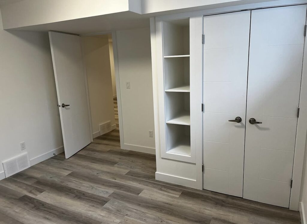 Finished basement Edmonton modern living space design