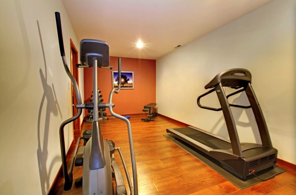 Basement development Edmonton custom home gym or office space
