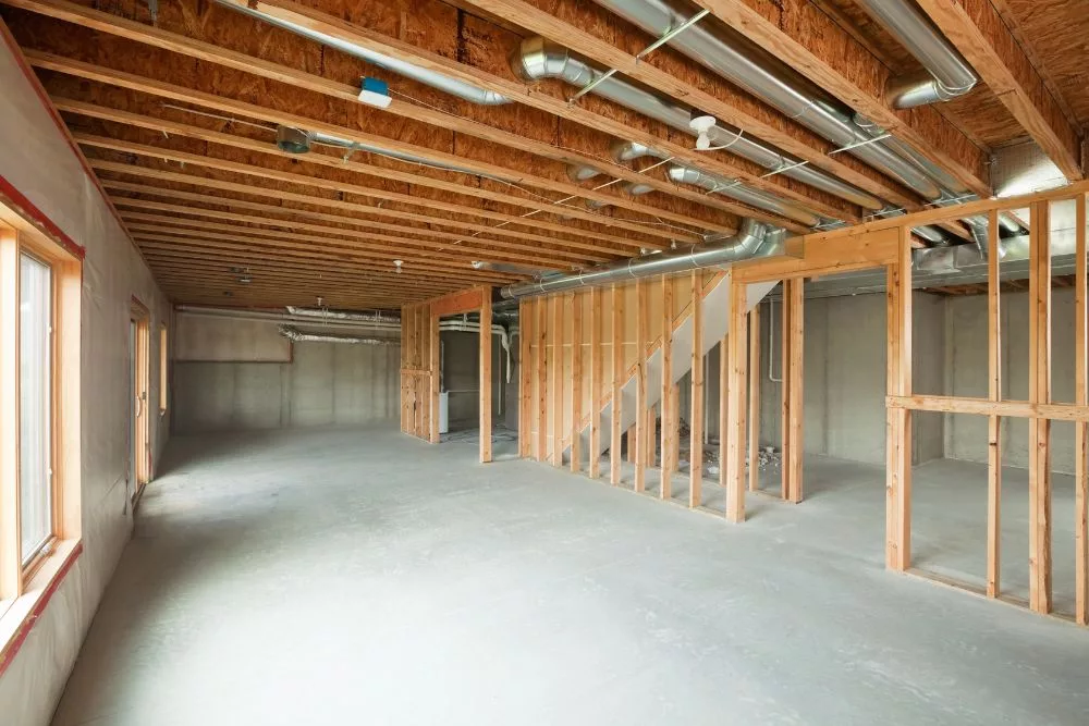 Basement renovation construction Edmonton framing and build process
